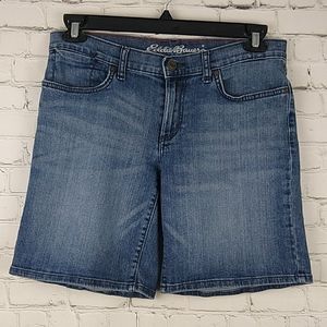 Eddie Bauer Boyfriend Denim Blue Jean Shorts 6